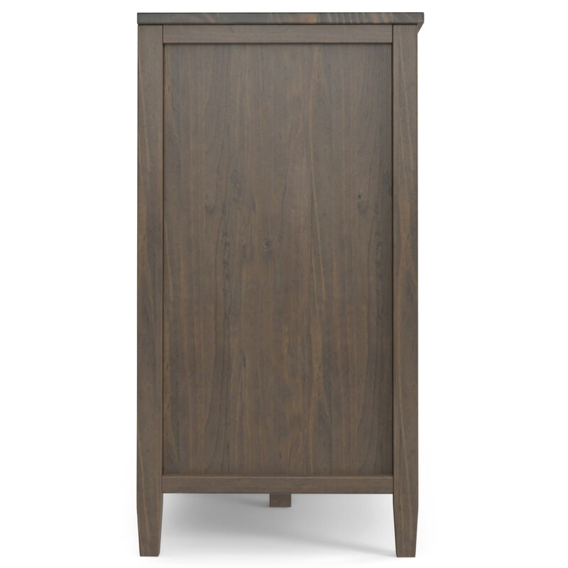 Ela SOLID WOOD 60 inch Wide Transitional Wide Storage Cabinet in Smoky Brown