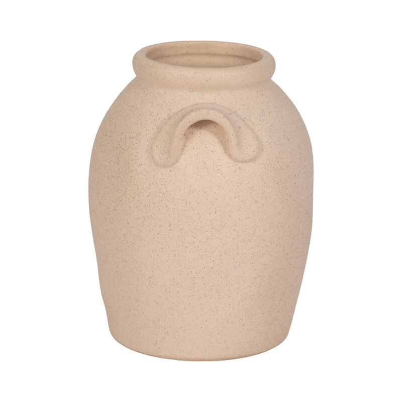 6" Textured Jug With Handles, Sand image number 3