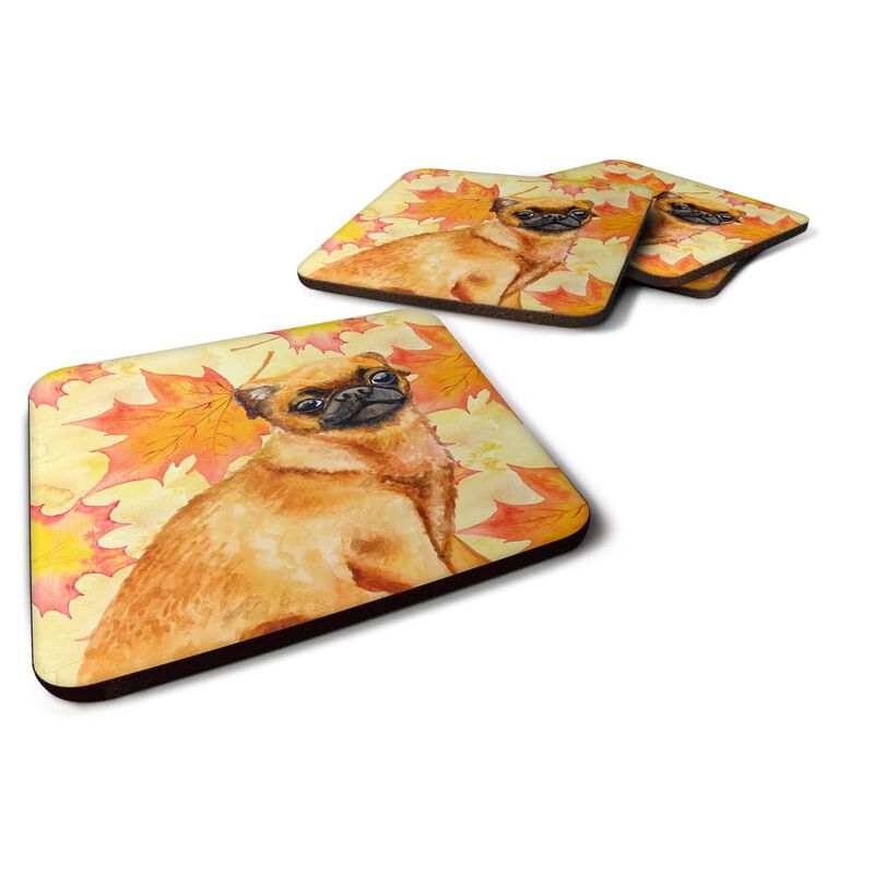 Caroline's Treasures Small Brabant Griffon Fall Decorative coasters, Multicolor