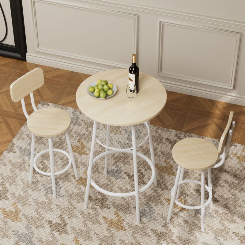 Shroce 3‑Piece Industrial Bar Table Set image number 2