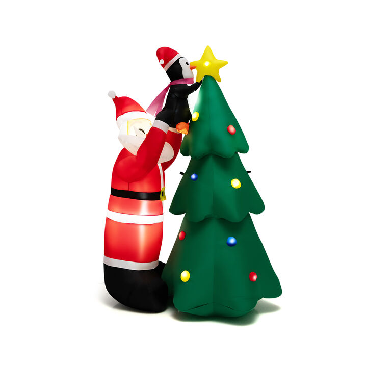 Inflatable Christmas Tree and Santa Claus with LED and Air Blower
