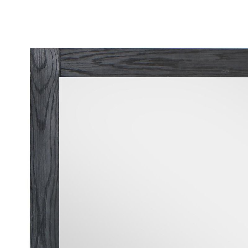 Altair 48 Rectangular Bathroom Wood Framed Wall Mirror in Brown Oak