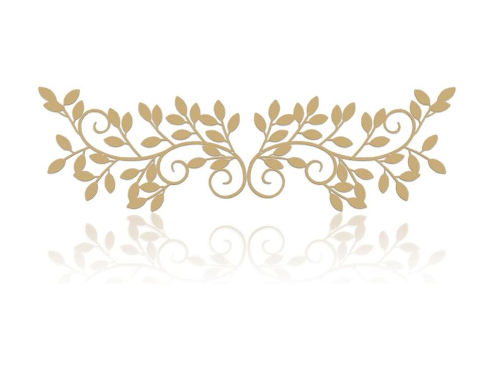 Metal Leaf Wall Decor Set of 2 Gold Vine Art for Bedroom Living Room Home