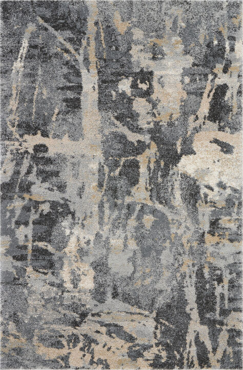 HomeRoots Abstract Distressed Area Rug