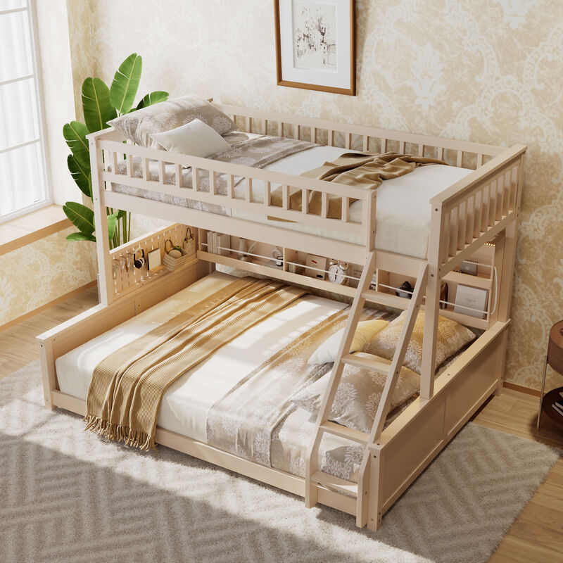 Merax Wooden Convertible Bunk Bed Series  LED RGB Light image number 4