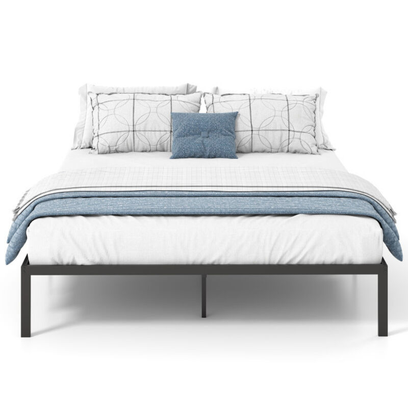 Heavy Duty Metal Bed Frame with Steel Slats &ndash; Durable Mattress Support Platform image number 5