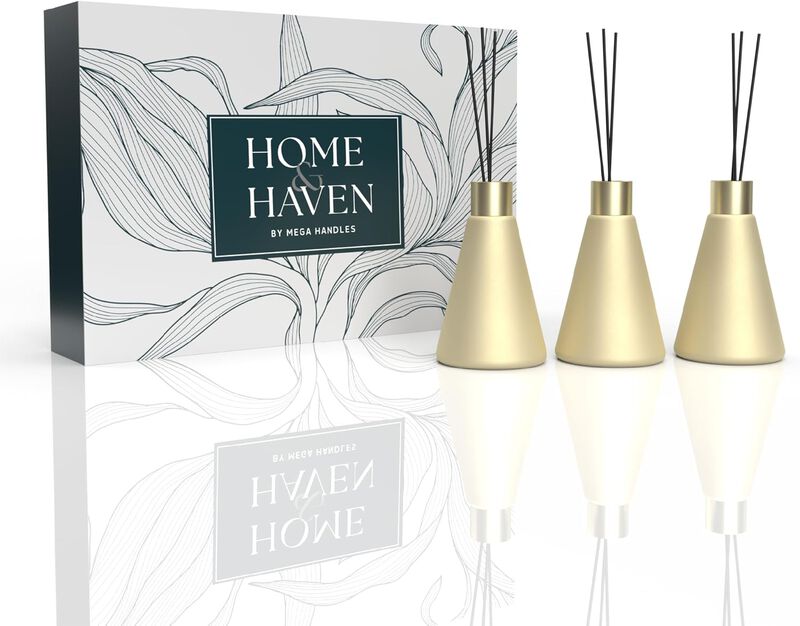 Mega Handles |Elegant Reed Diffuser | Decorative Air Refreshener (3Pack)