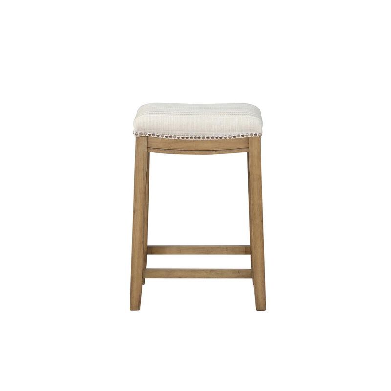 Linon Claridge  Linen Striped Counter Stool