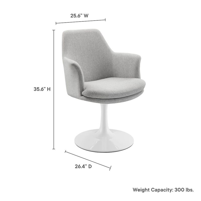 Lippa Swivel Dining Upholstered Armchair image number 2