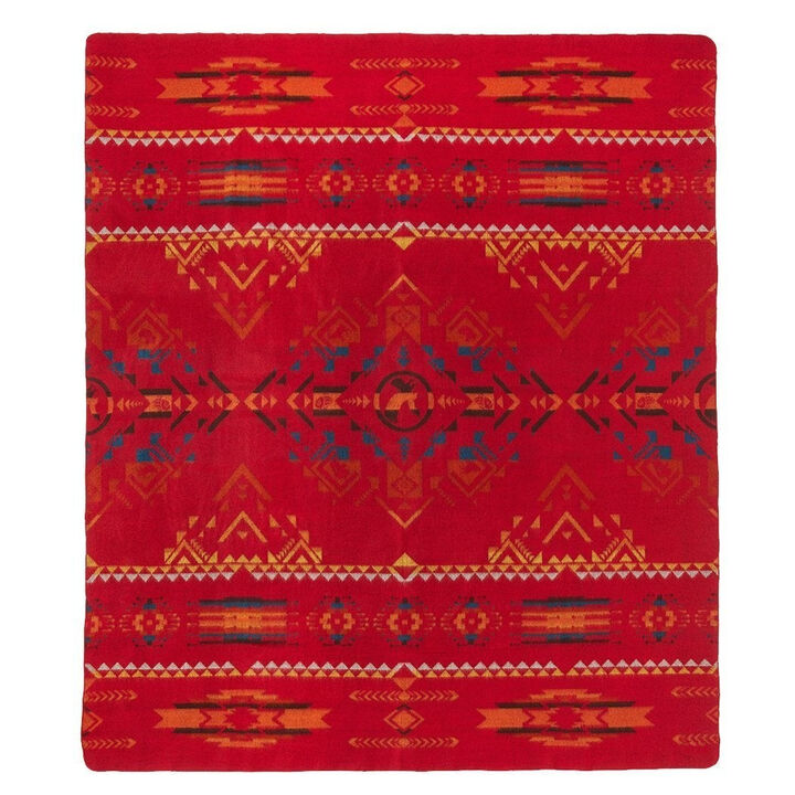 HomeRoots Ultra Soft Red Southwest Handmade Throw Blanket