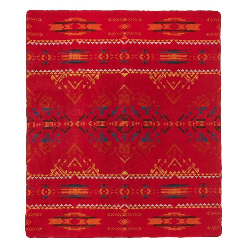 HomeRoots Ultra Soft Red Southwest Handmade Throw Blanket image number 0