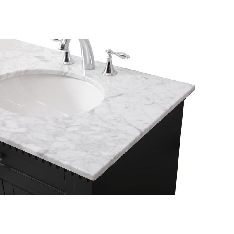 Elegant Kitchen and Bath 30 inch Single bathroom vanity set in black