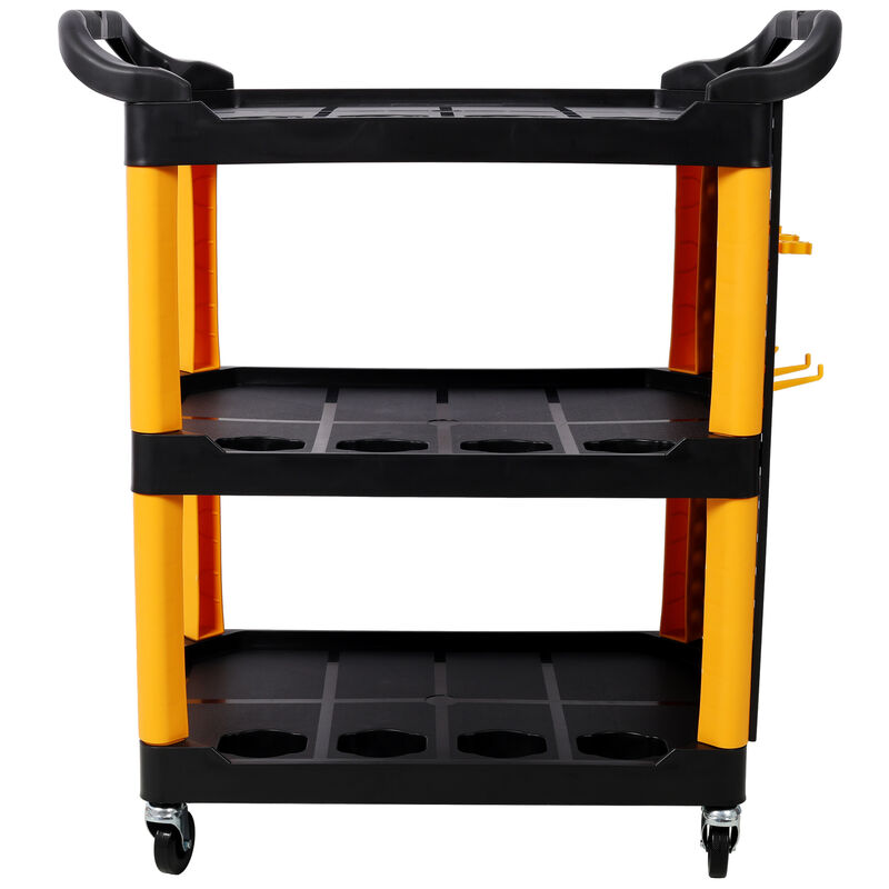 ELEMENT ACE 3 Tier Rolling Heavy Duty Utility Organizer Cart with Pegboard Hooks Spray Bottle Holders for Garage Workshop Auto Detail Repair Shop Tool Storage image number 8