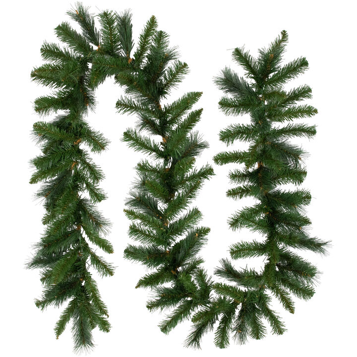 9' x 12" Mixed Green Beaver Pine Artificial Christmas Garland  Unlit