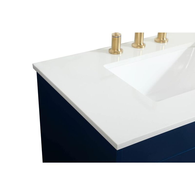 Elegant Kitchen and Bath 30 inch Single bathroom vanity in blue