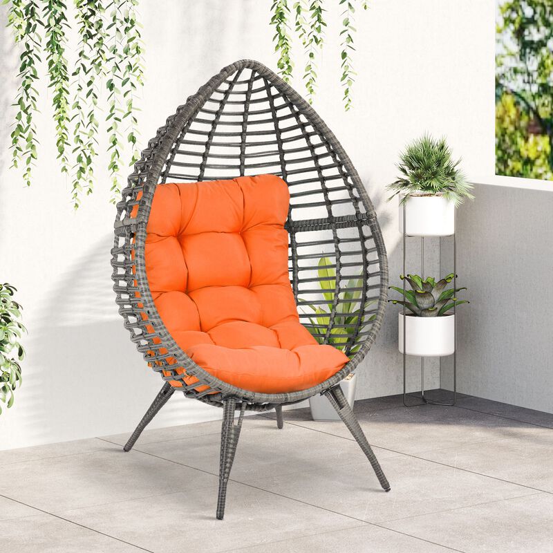 Hivvago Hanging Teardrop Chair with Adjustable Feet image number 1