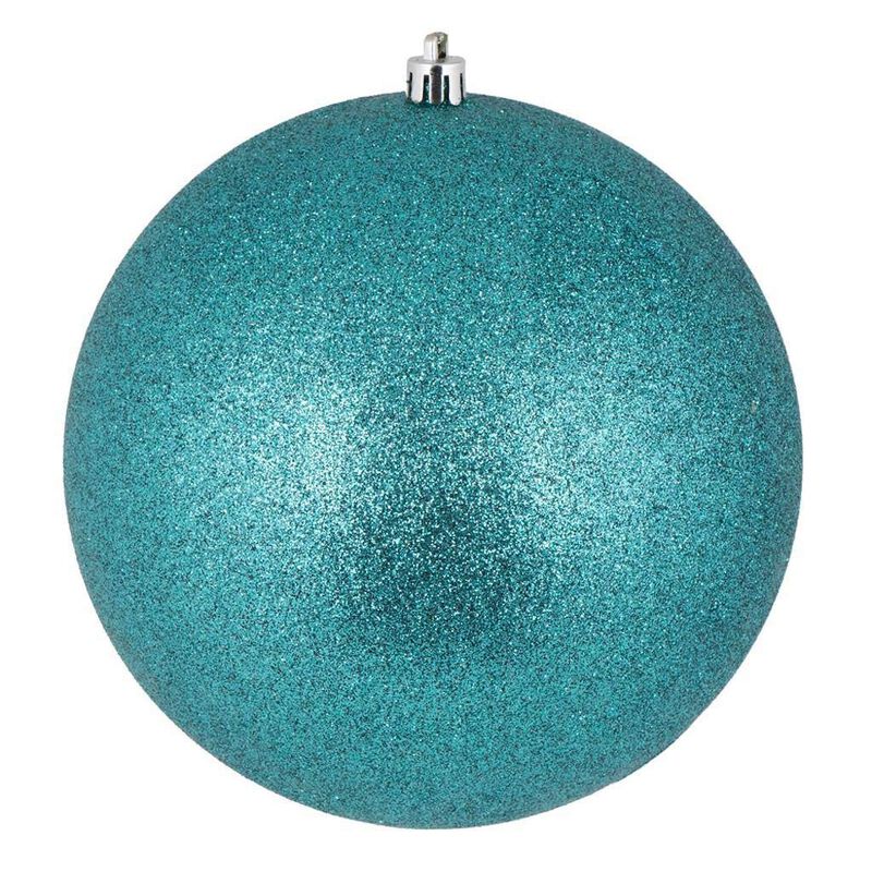 Vickerman 443828 - 3" Teal Glitter Ball Christmas Tree Ornament (12 pack) (N590842DG) image number 0