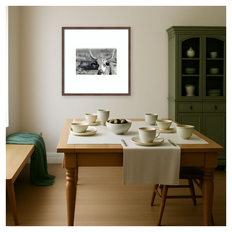 High Desert Herd BW by Nathan Larson Wood Framed Wall Art Print image number 4