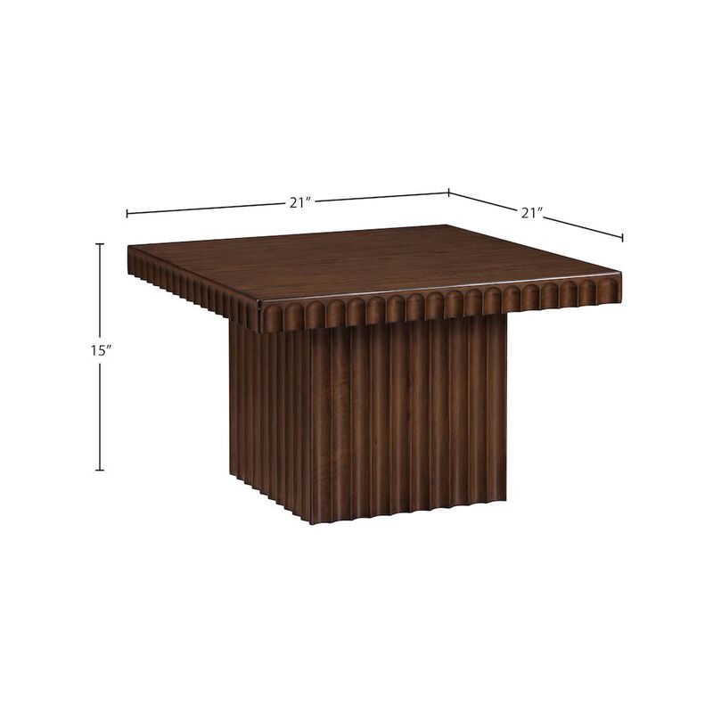 Meridian Furniture Spencer Brown Oak Veneer Coffee Table