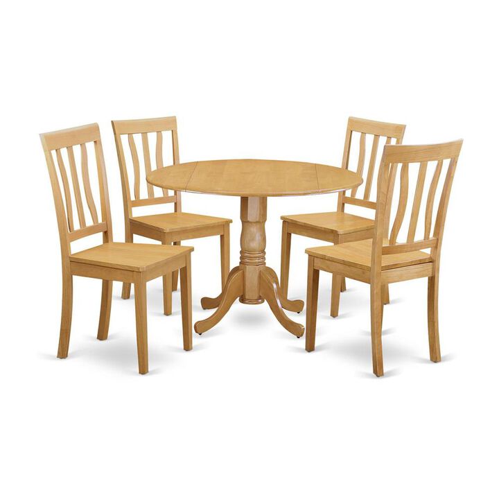 East West Furniture 5  Pc  Dinette  set  -  Dinette  Table  and  4  Kitchen  Chairs