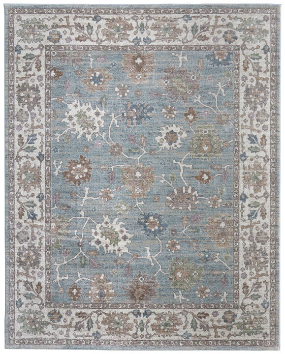 HomeRoots Floral Distressed Area Rug