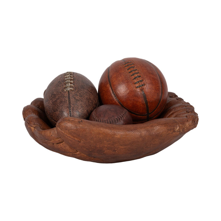 12" Baseball Glove, Brown