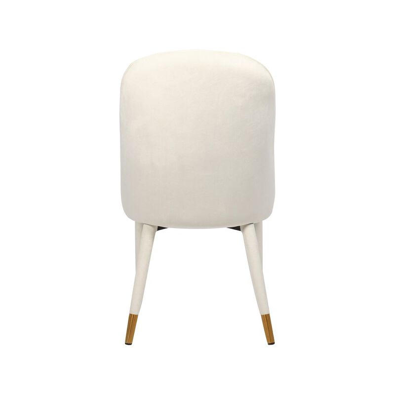 Meridian Furniture Belle Cream Velvet Dining Chair, Set of 2