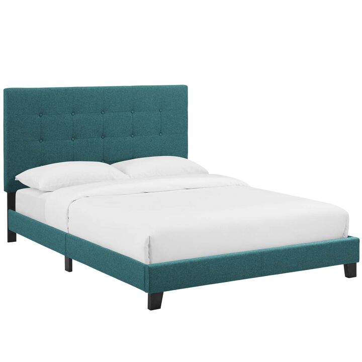 Modway - Melanie Twin Tufted Button Upholstered Fabric Platform Bed