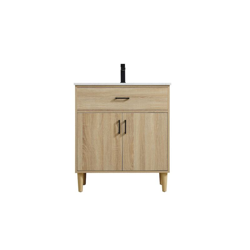 Elegant Kitchen and Bath Chandler 30 Inch Single Bathroom Vanity In Mango Wood