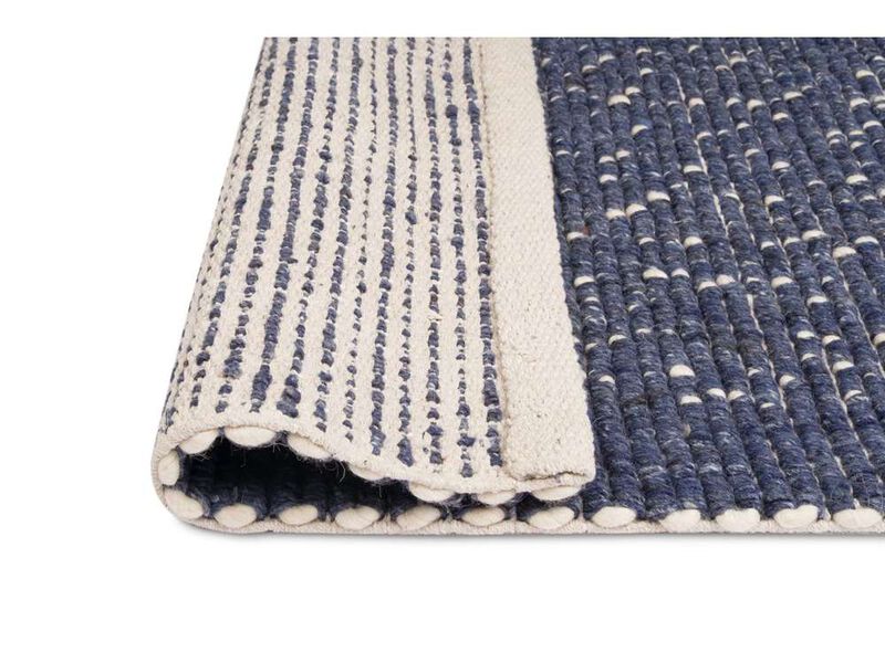 Kendra Navy Blue and Ivory Wool Rug image number 9