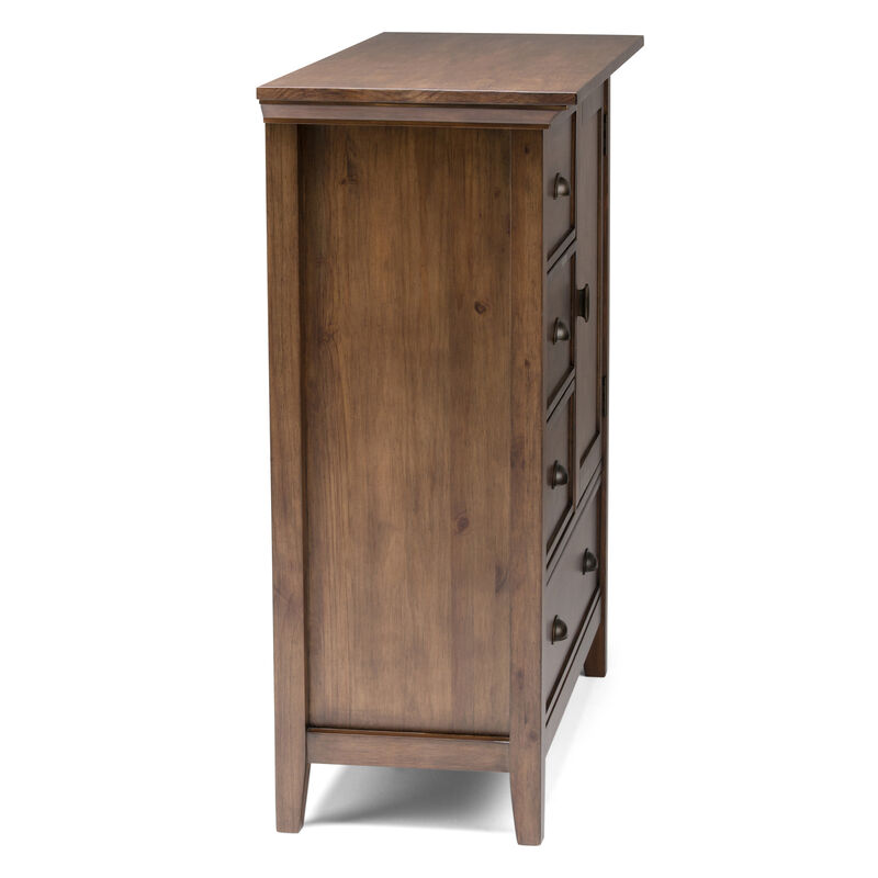 Redmond SOLID WOOD 39 inch Wide Transitional Medium Storage Cabinet in Rustic Natural Aged Brown
