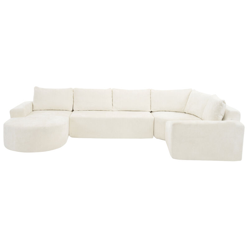 Miksa Oversized Chenille Modular Sectional Sofa image number 8