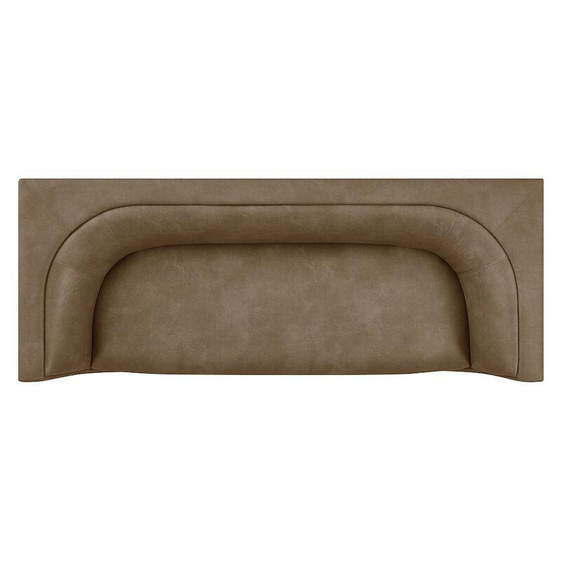 Hilda 86" Curved Back Vegan Leather Sofa image number 7