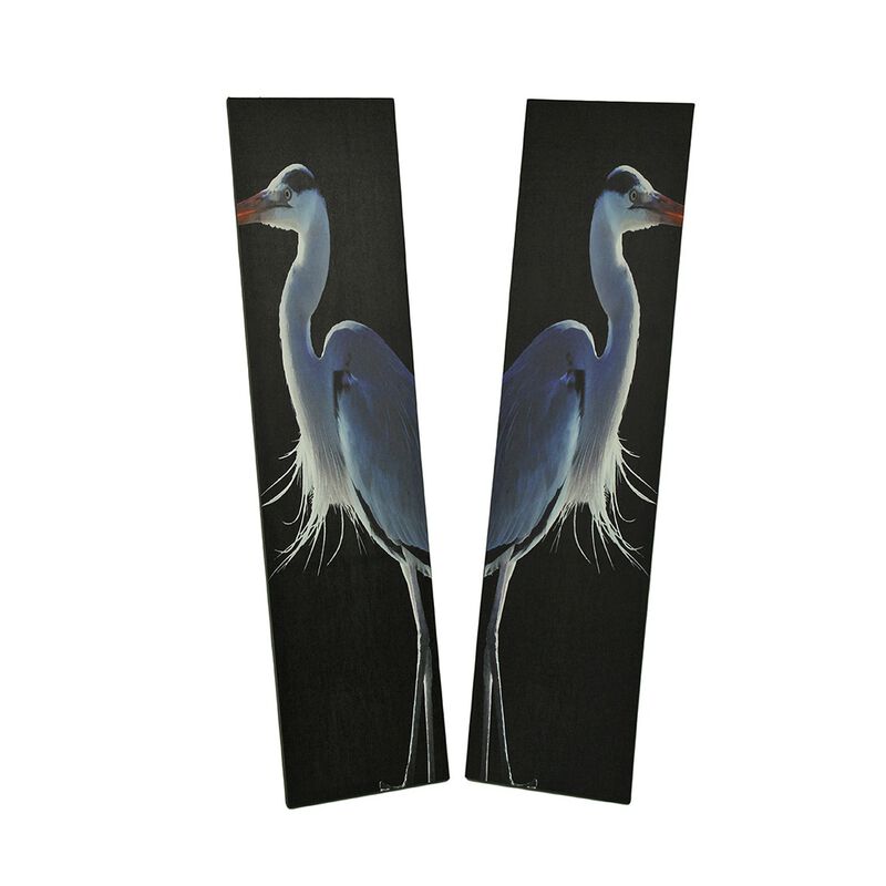 42 In Twin Herons Black And White Canvas Print Set image number 0