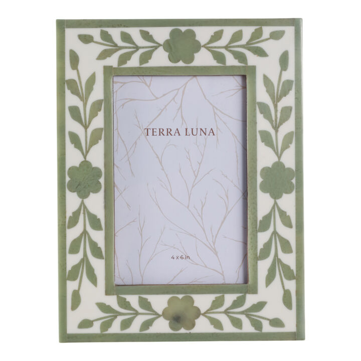 Sage Green Petals Photo Frame