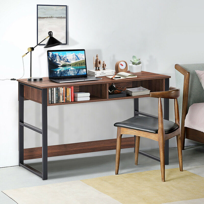 Costway Home Office Computer Desk 2 Drawers Makeup Vanity Console Table Vintage