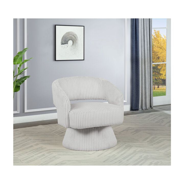 Best Quality Furniture Light Gray Velvet Swivel Accent Barrel Chair