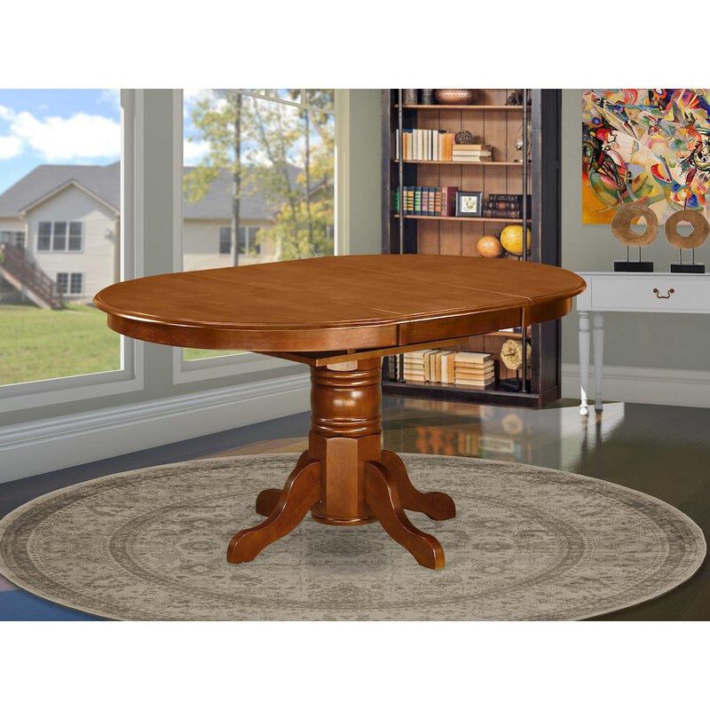 Oval Table with 18" Butterfly leaf - Saddle Brown