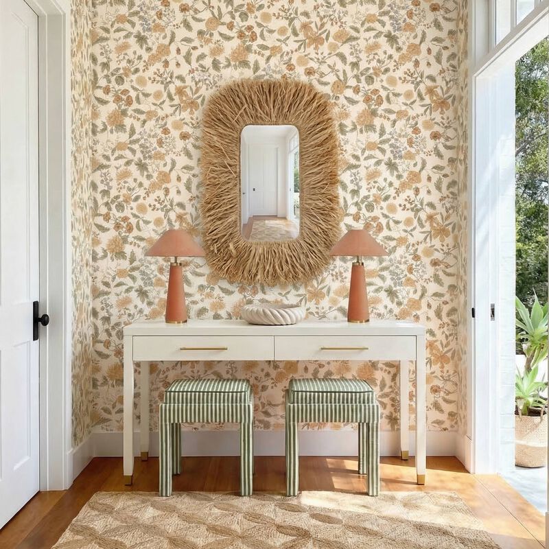 Kora Brown Cotton Jute Stool image number 1