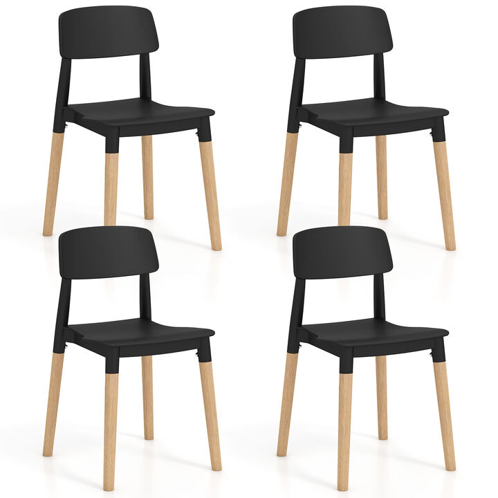 Modern Dining Side Chairs Set of 4 with Ergonomic Backrest for Dining Room