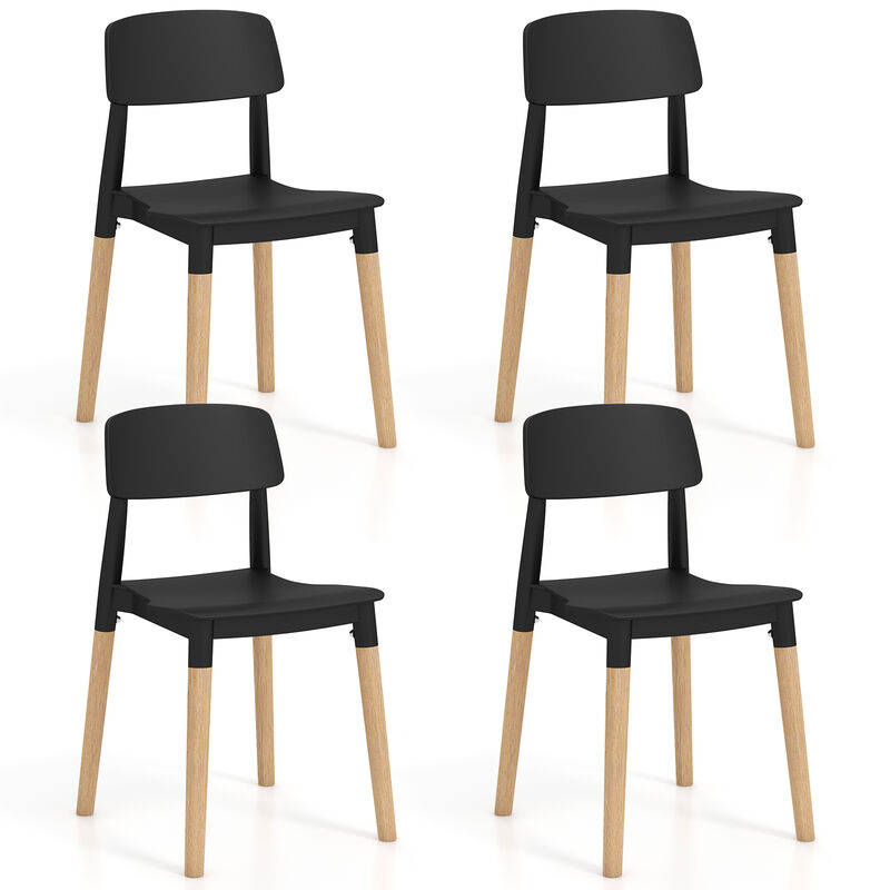 Modern Dining Side Chairs Set of 4 with Ergonomic Backrest for Dining Room