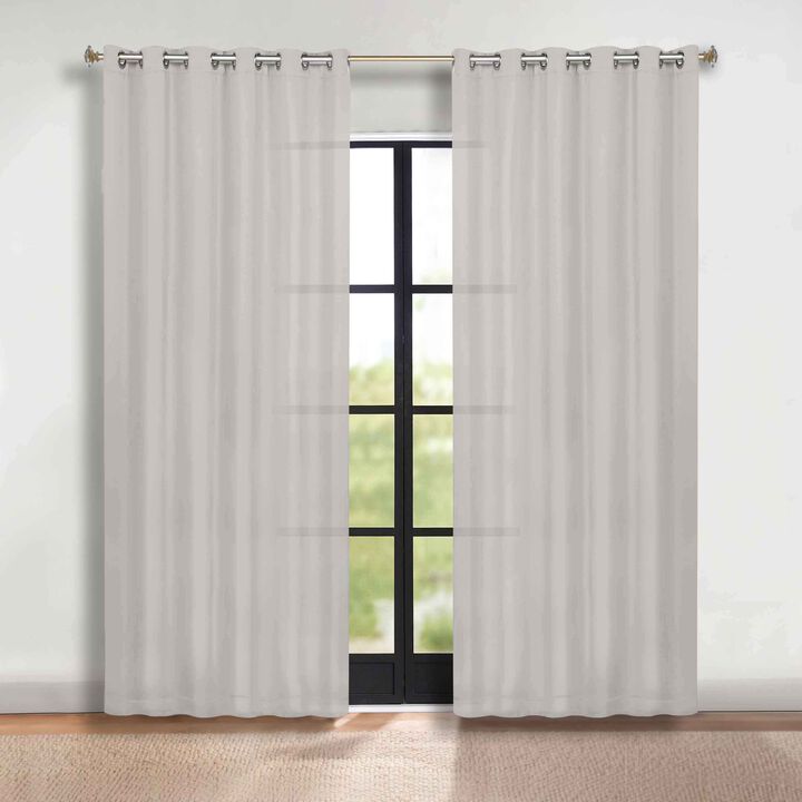 Modern Solid Blackout Curtain Panels Set of 2 Room Darkening Drapes