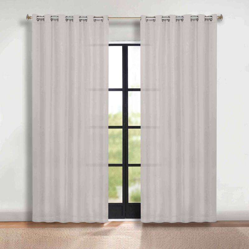 Modern Solid Blackout Curtain Panels Set of 2 Room Darkening Drapes image number 1