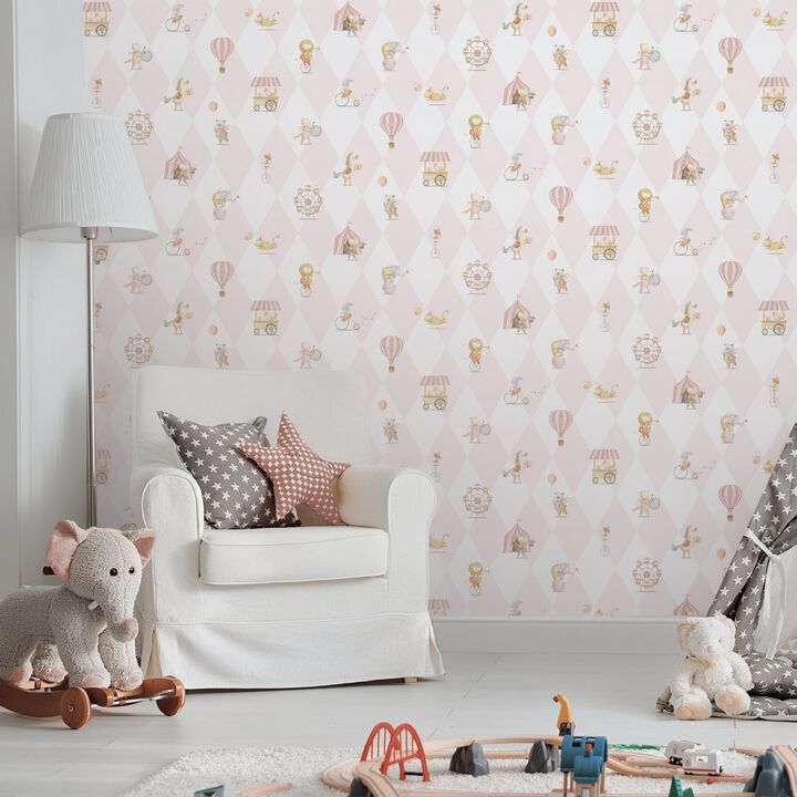 Bambino Cirque Pink Wallpaper 282-1