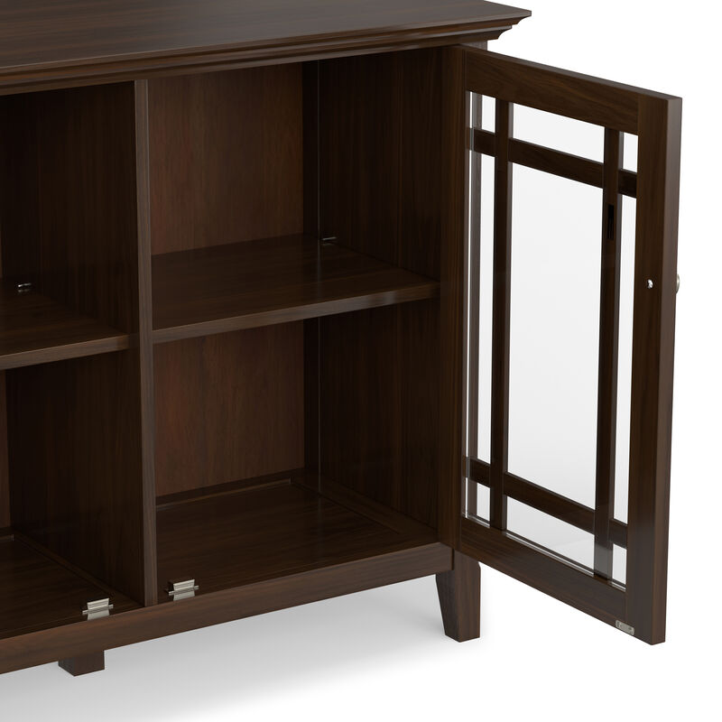 Bedford SOLID WOOD 62 inch Wide Transitional Wide Storage Cabinet in Dark Tobacco Brown image number 8