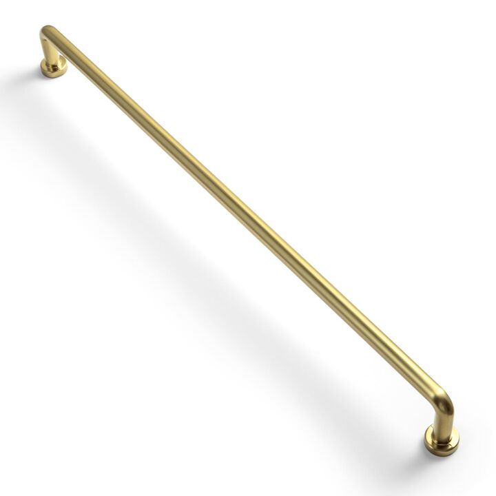 Goo-Ki 6 Pack 12 5/8"" Center to Center Brushed Brass Modern Cabinet Pulls Solid Contemporary Home Improvement Hardware Drawer P