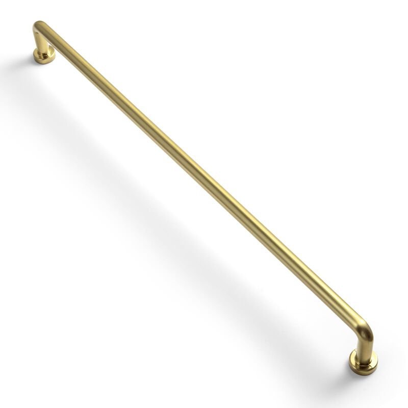 Goo-Ki 6 Pack 12 5/8"" Center to Center Brushed Brass Modern Cabinet Pulls Solid Contemporary Home Improvement Hardware Drawer P