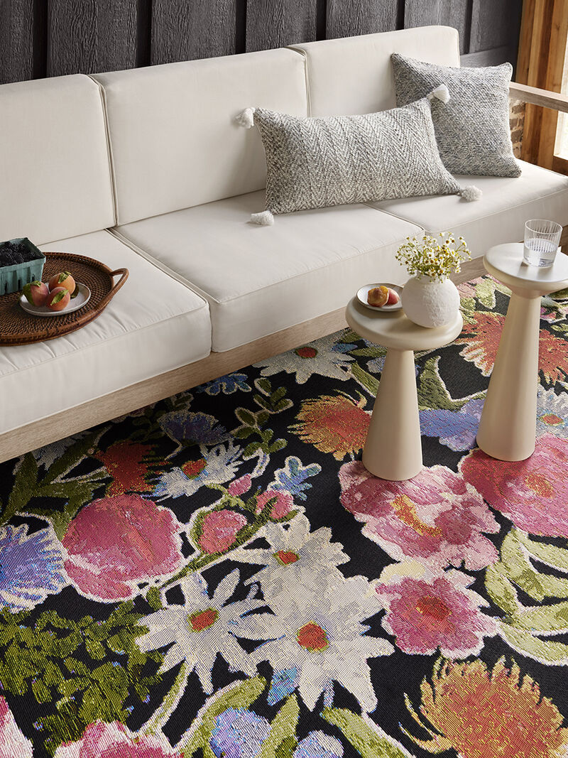 Botanical BOT01 Black/Multi 6'7" x 9'4" Rug