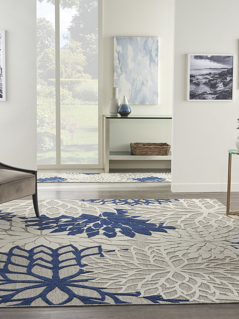 Aloha ALH05 Ivory/Navy 6' x 9' Rug