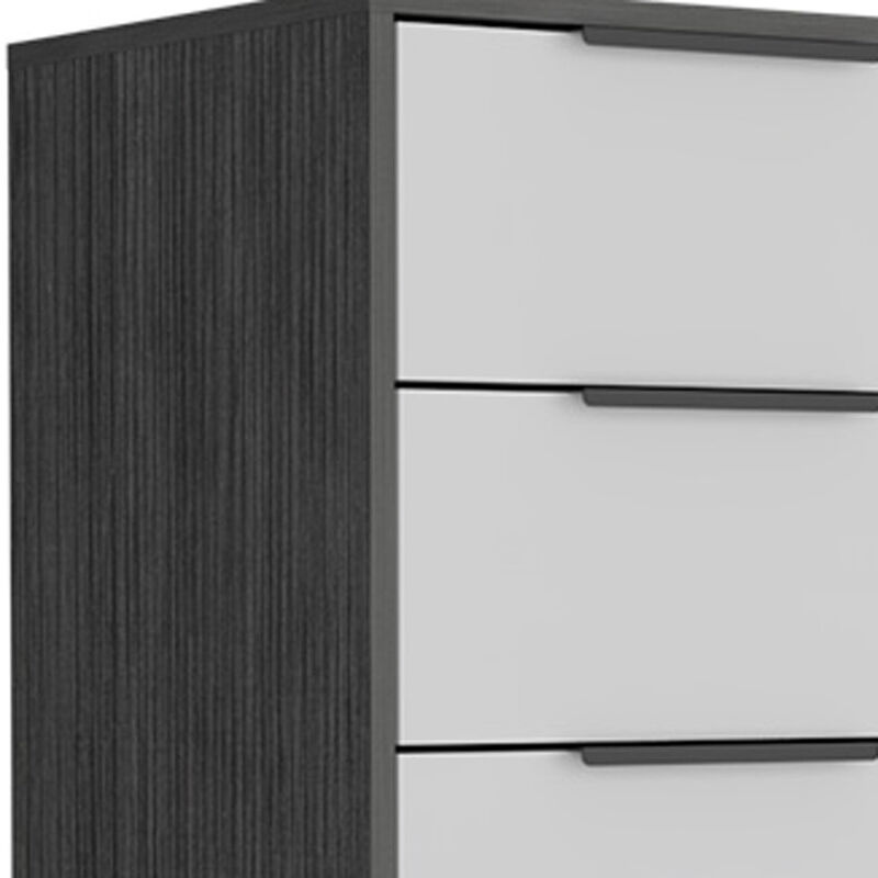 HomeRoots 18" White and Gray Five Drawer Standard Chest image number 4